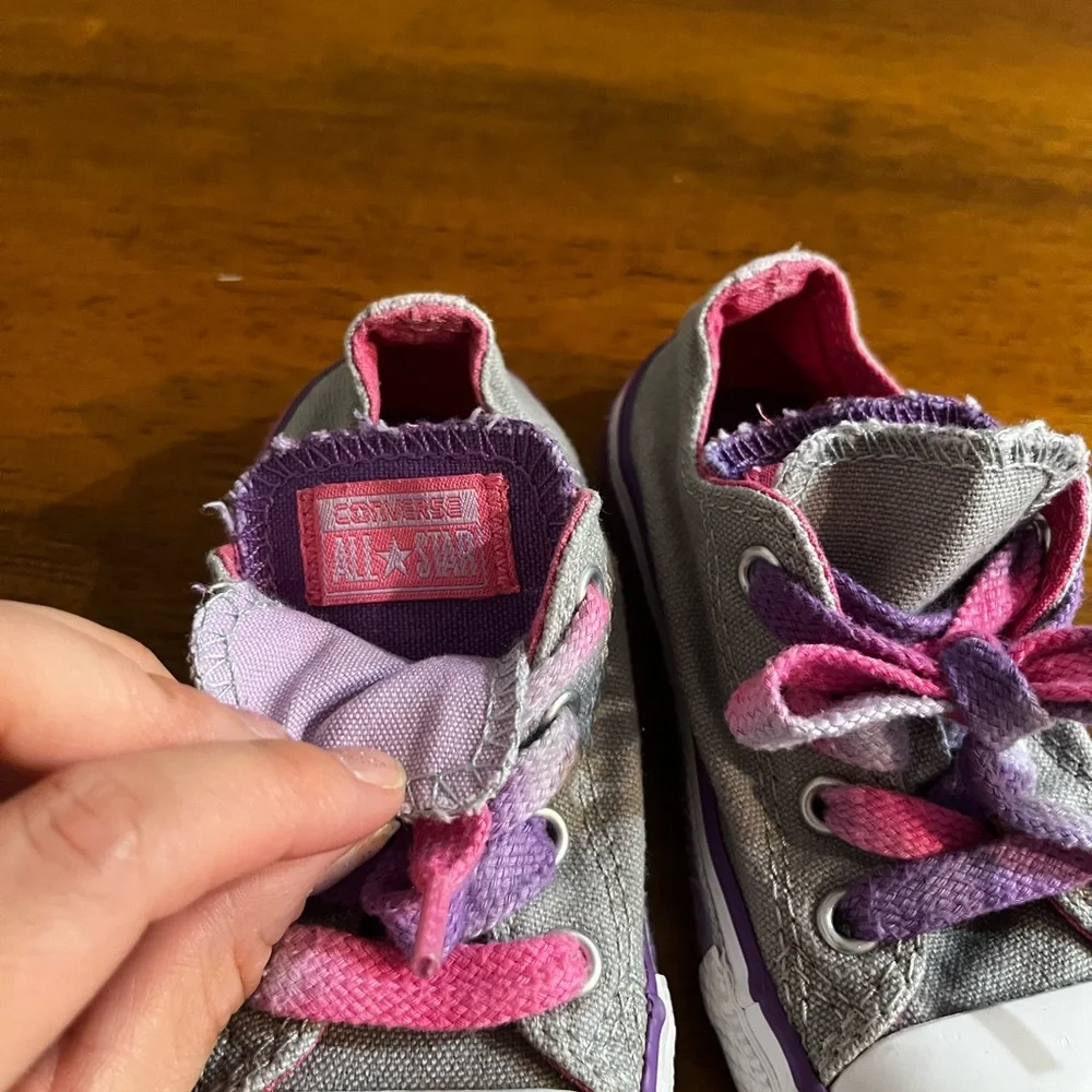Converse tie dye shoe‎ lace girls size 7